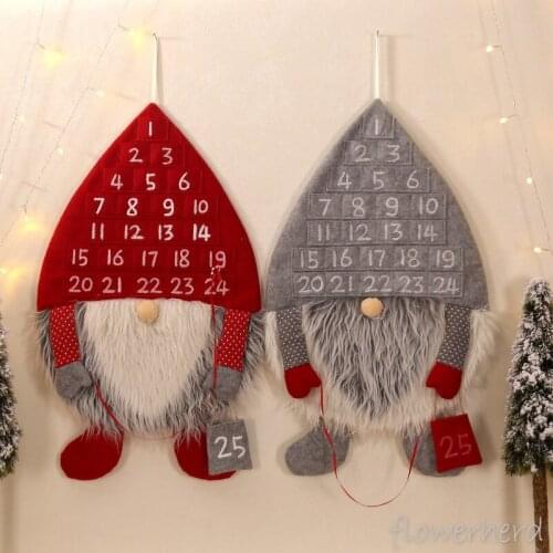 Hot Christmas Navidad Forest Man Wall Calendar Door Pendants Hanging Ornaments New Year Xmas Decor for Home Party Decorations