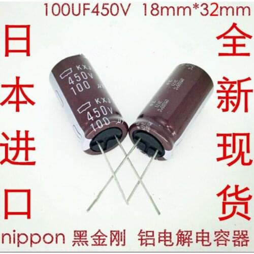 CAP Switching US 450V 100UF Size: 18*32 mm NIPPONCHEMI-CON High frequency low resistance new and original 10pcs/lot