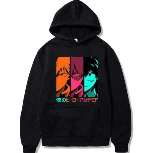 Hot Sale My Hero Academia Anime Cosplay Hoodie Fashion Printed Loose Tops Hoodie Harajuku Style for Men and Women Latest