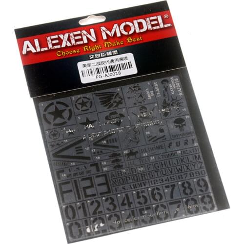 Alexen Model AJ0018 1/35 Scale US Tank Stenciling Templates General Use Modeling Leakage Model Spray Plane