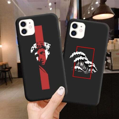 Fashion Abstract Art David lines Adam Soft Silicone Case For iPhone 12 11 Pro X XS Max XR 6S 7 8 Plus SE 2020 angel Back Cover