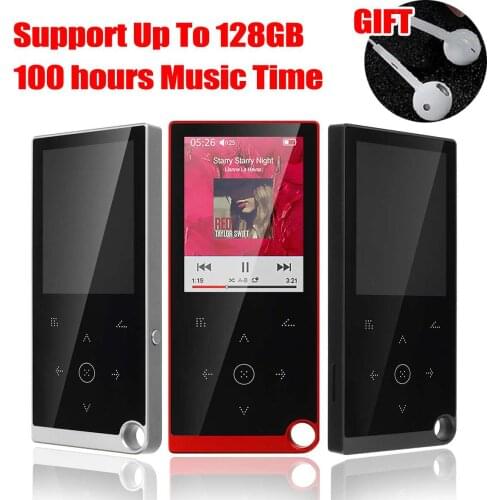 Bluetooth MP3 Player 8GB 2.4 inch Screen 100 Hours Play HIFI Portable Speaker Music Player Support 128G TF Card FM Radio E-book