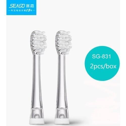 Original Seago Kids Electric Toothbrush Head Transparent Soft Heads Adapt EK6 EK7 612 615 619 For Children Toothbrush Head