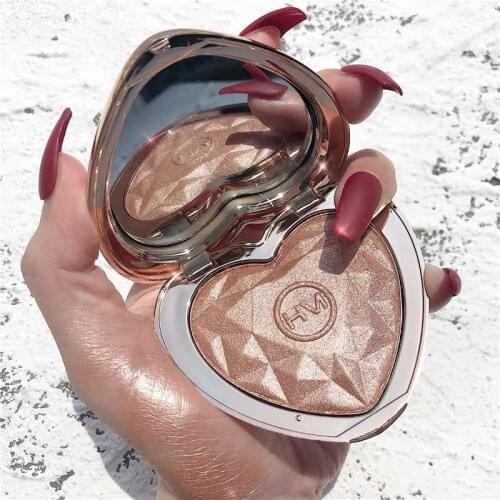 NEW Face Contouring Makeup Highlight Shimmer Highlighter Powder Palette Face Bronzer Highlighter Brighten Skin 4 Colors