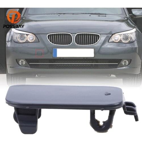 POSSBAY Front Bumper Tow Hook Cap Cover External Parts Car Accessories Fit BMW 5-Series E60 Facelift 2005-2009