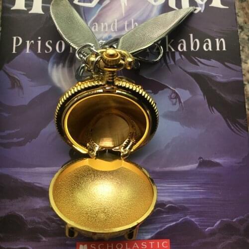 Wizard Cosplay Quidditch Golden Snitch Keychain Necklace Resurrection Stone Ring Set Kids Halloween Christmas Birthday Gift