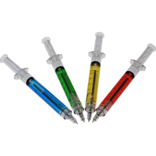 1PC Ballpoint Pen Creative Simulation Colored Needle Nurse Hospital Doctor Office School Stationery Household Items Color Random