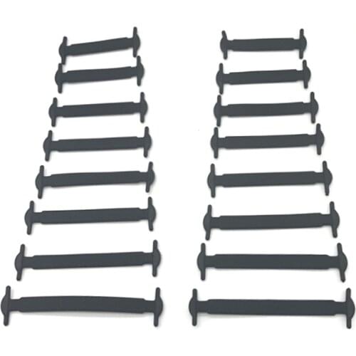 16pcs/lot Silicone Elastic Shoelaces Special No Tie Shoelace Lacing Kids Adult Sneakers Quick Shoe Lace for Women Lacing Rubber