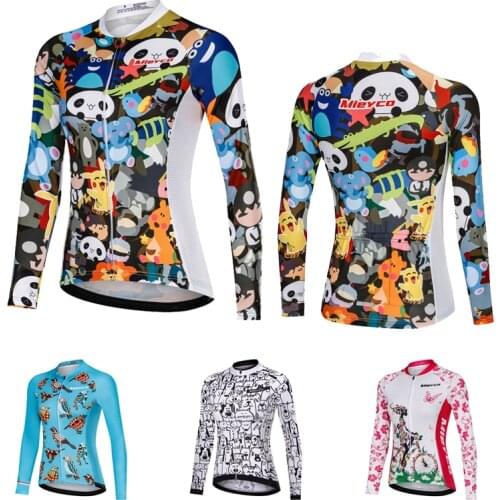 Womens Tracksuit Top Cycling Jersey Outdoor Long Sleeve Shirt Reflective Breathable BMX For Bicycle Clothing Mtb Accessoires