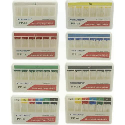 200Pcs/Pack Dental Absorbent Paper Points Root Cancel Endodontics Cotton Fiber Tips Dental Matirial