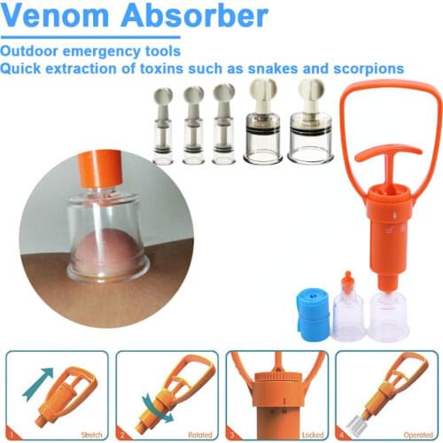 Outdoor Venom Extractor Venom Snake Mosquito Bee Bite Vacuum Suction Pump Survival Camping Hiking Safety RESCUE Tool
