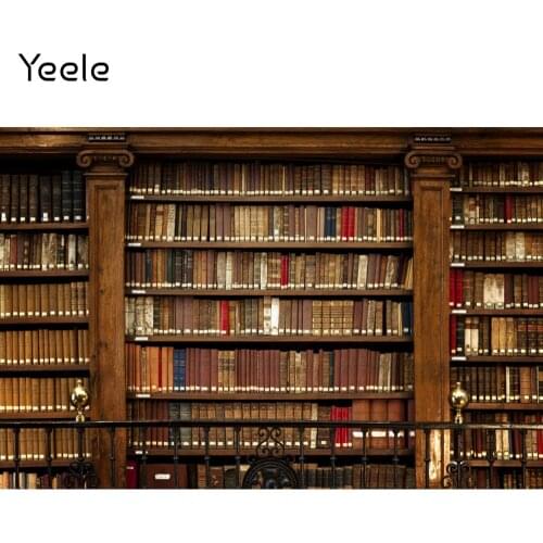 Yeele Library Old Wooden Bookshelf Books Study Child Interior Photographic Backdrops Photo Backgrounds Photocall Photo Studio