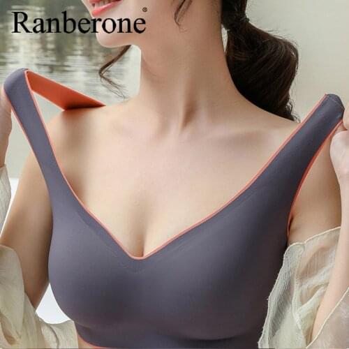 Plus Size Women Yoga Bras Sports Top Wireles Sleep Brassiere Seamless Push Up Underwear Sport Bra Crop Fitness Gym Shirt