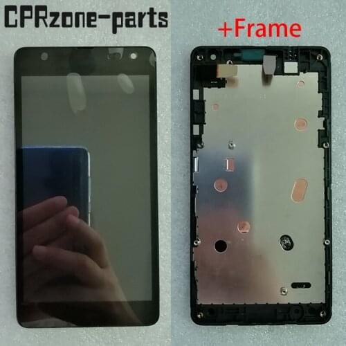 5.0" Black + Frame For Nokia Microsoft Lumia 535 LCD Display With Touch Screen Digitizer Sensor Panel Assembly