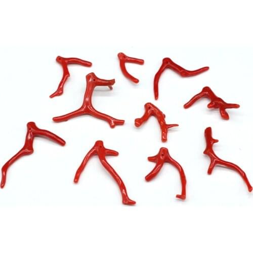 Natural Coral Beads Branch Shape Specfic Red Coral Beads Necklace Accessories Charms for Jewelry Making Bracelet Earrings Gift