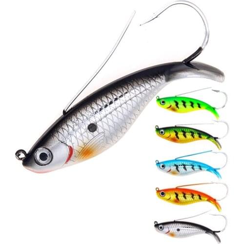 1Pcs Fishing Lure 8.5cm 21.2g Anti-hang grass hook Winter Ice Fishing Jig Bait For Bass Pike Fishing Hooks Lead Hard Lures