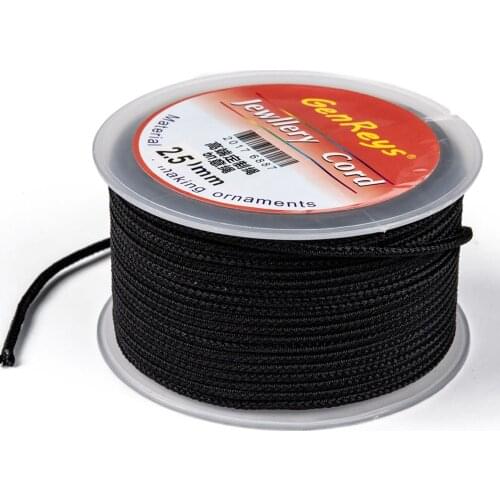 10.93 yards/roll Braided Cords 2.5mm Dyed Nylon Threads for jewelry making DIY Bracelet Necklace Crafts Accessories Supplies