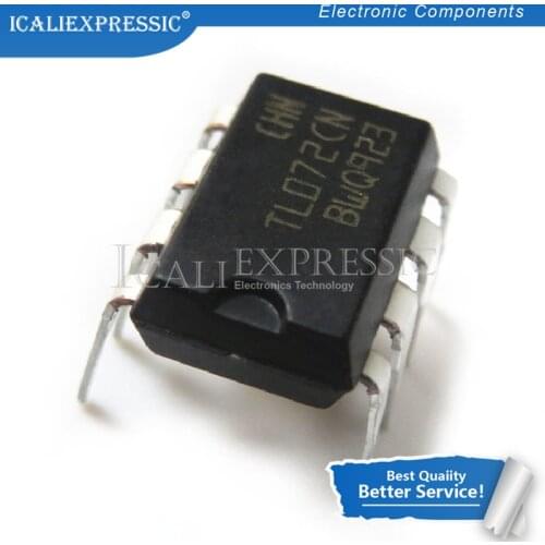 10PCS TL072CN TL072 TL072C TL072CP DIP-8 = NJM072D 072D Amplifiers - Op Amps Dual Low Noise JFET new original In Stock
