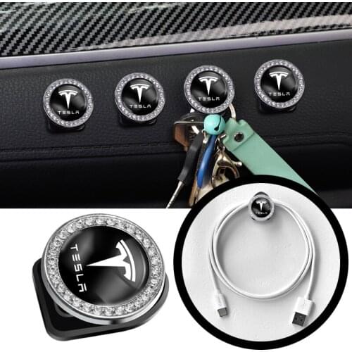 2Pcs Car Mini Hooks Hidden Storage Hooks For Tesla Model 3 Model X Model S Model Y