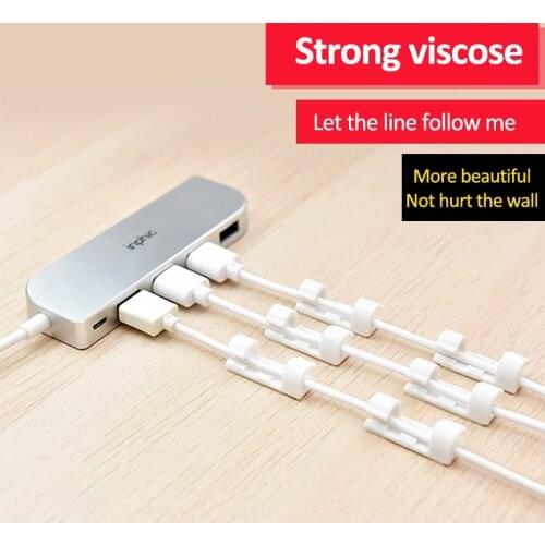 20Pcs/16Pcs Cable Organizer Clips Wire Cable Management Desktop & Workstation USB Charging Data Cord Line Winder Sleeve Holder