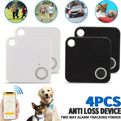 4pcs Square GPS Tracker Wireless Anti Lost Wallet Key Pet Dog Finder Locator For Children Old People Vehicles Kids Pets