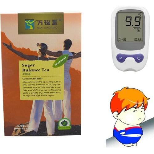 40 Pcs/2 Packs Chinese Herbal Blood Sugar Balance Tea Control Diabetes Tea Lower High Blood Sugar Blood Glucose Health Care Tea
