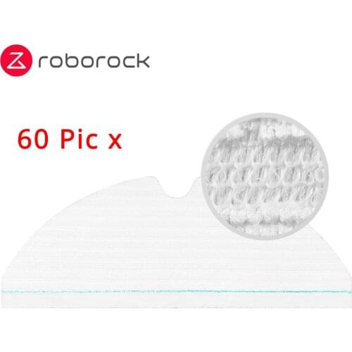 60PCS Disposable Cloth Mop for Roborock Robotic Vacuum Cleaner