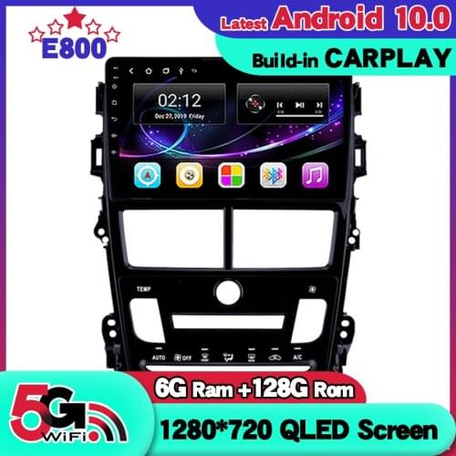 6GB Ram 128GB Rom Car Radio For Toyota Vios 2019 2020 GPS NAVIGATION 2018 Yaris Android 10 Multimedia Player Autoradio Stereo