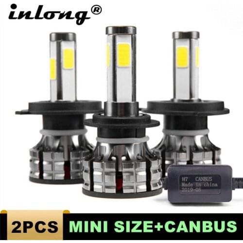 Inlong 4 Sides H7 Led Bulbs No Error H4 led Canbus H11 LED Headlamps h8 HB3 9005 HB4 9006 H9 80W 14000LM Auto Fog Lights 6000K
