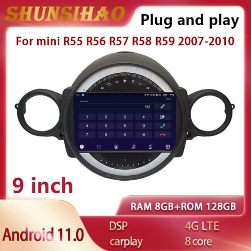For mini R55 R56 R57 r58 R59 2007-2010 car radio multimedia video player navigation stereo GPS 5G wifi Android 10