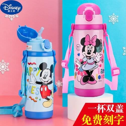 500ml Disney Minnie Mouse Water Bottle Baby Quality Thermal Mug Child Water Brand Bottle Babies Gourde Enfant Garrafa De Agua