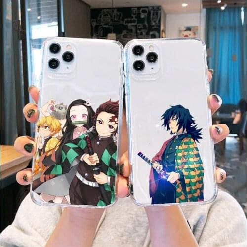 Demon Slayer Case for Iphone 11 Pro 6 X XR XS Max SE2 Phone Case for Iphone 7 8 Plus Japan Anime Kimetsu No Yaiba TPU Case Coque