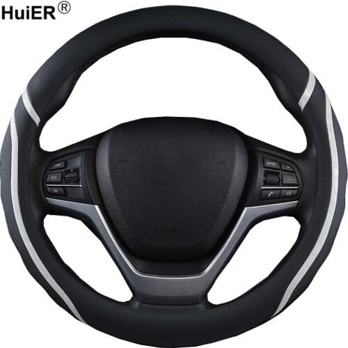 5 Colors Car Steering Wheel Cover 3D Comfortable Artificial Leather Volant Braid on the Steering-wheel Funda Volante Automobile