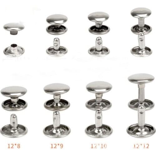 12 x 12 x12 mm Double Cap Rivets Black Plated