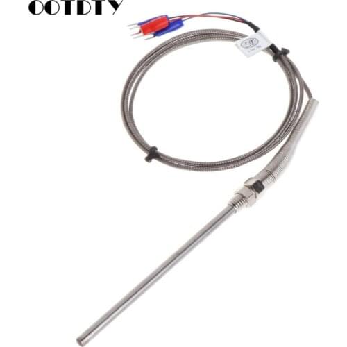 RTD PT100 Temperature Sensor Thread M8 Cable 1M Thermocouple Probe 100mm 3 wires