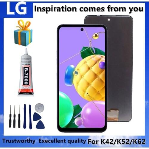 For LG K42/K52/K62 LCD Display Touch Screen Digitizer Panel Assembly With Frame Replacement Parts