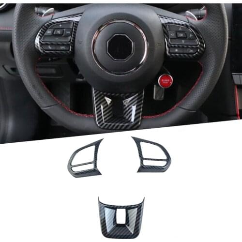 For MG 6 MG ZS MG HS 2017 2018 2019 Steering Wheel Trim Cover Decoration Chrome Molding Frame Accessories Panel Interior Parts