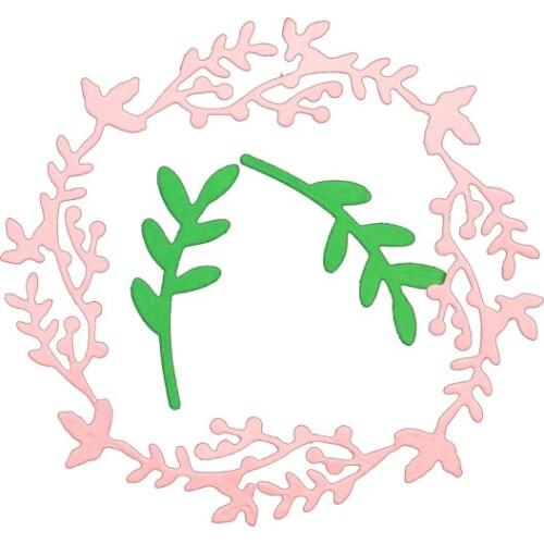 Julyarts Leaves Circle Fustelle Metalliche Mold Album For DIY Scrapbooking Album Paper Cards Decorative Crafts Embossing Die Cut