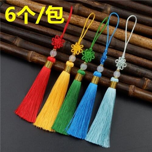 Chinese Knot Bookmark Tassel Antique Bag Bookmark Ribbons Beads Chinese Knot Tassel Fringe Chinese Knot Pendant