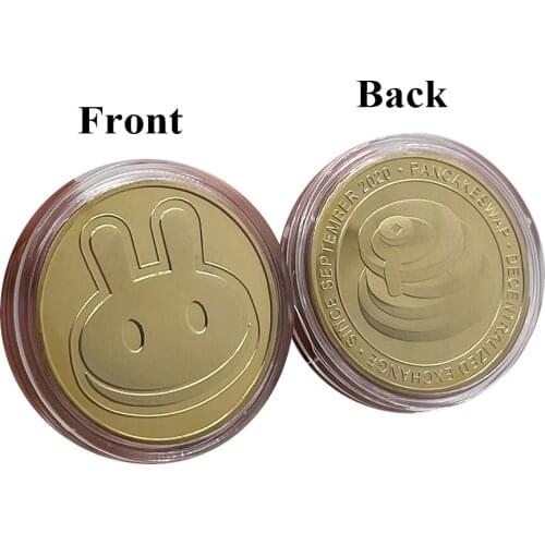 2020 Pancake Coin Pancakeswap decenralized exchange Gold collectible Coin Cryptocurrency gift cute rabbit souvenir medal