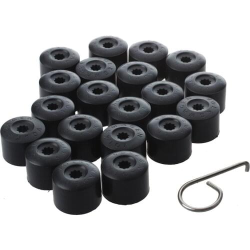 20Pcs Car Wheel Cover Hub Nut Bolt Covers Cap 17mm Auto Tyre Screws For Volkswagen Golf MK4 Exterior Protection Accessories