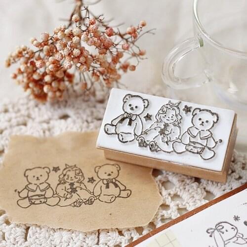 Box Package Letters From Alice Wood Stamp For Stationery DIY Scrapbooking Rubber Card Making Album Decoroation Crafts