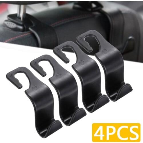 4pcs Multifunction Car Seat Back Headrest Hook Suitable For All Car Models Hanger Purse Bag Organizer Holder Vehicle Accessoies