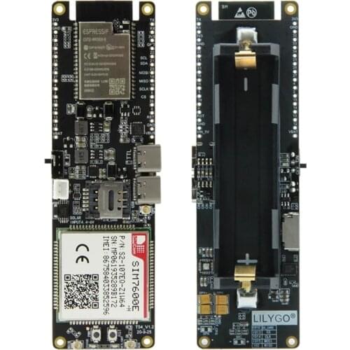 LILYGO® TTGO SIM7600E-H Module ESP32-WROVER-B Chip WiFi Bluetooth 18560 Battery Holder Solar Charge Development Board