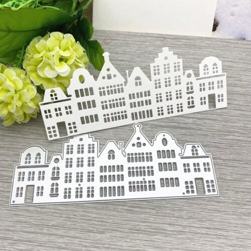Castle Metal Cutting Dies Architecture Stencils for DIY Scrapbooking Photo Album Decorative Embossing DIY Paper Cards