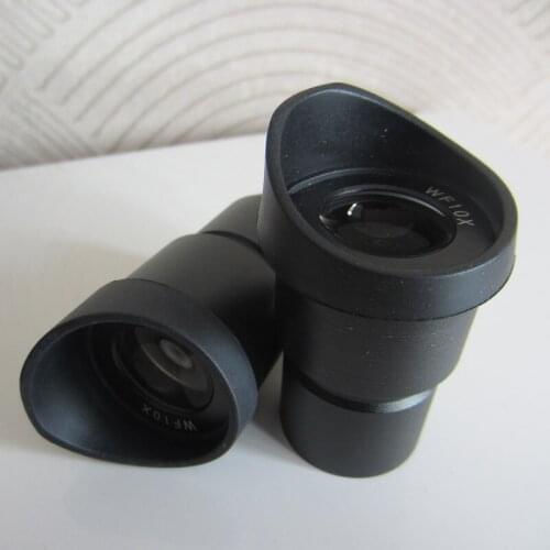 WF10x 20mm Wide Angle Stereo Microscope Optical Eyepiece Lens with Rubber Eye Shield Cups Guards Cylinder Mounting Size 30mm