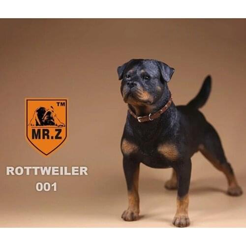 Mr.Z 1/6 Simulation Animal Dog German Rottweiler Dog Model Toy Gift Model F 12" Action Figure Scene Car Decoration Ornament Show