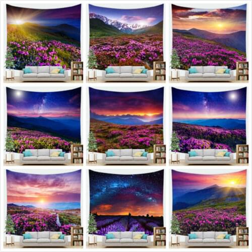 100x70cm 150x130cm 200x150cm Secenery Flower Wall Tapestry & Carpet Wall Hanging Bohemian Room Home Decoration