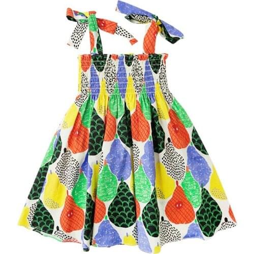 New Girls Korea Floral Dress 2021 Summer Baby Girl Kids Sleeveless Suspender Dresses 3-8 Years Children Casual Clothing