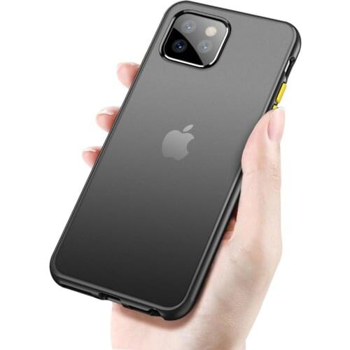 New Dual color matte case for iphone 11 PRO MAX xs mas/xr/6/7/8 plus case shockproof slim Luxury silicone phone cover 10pcs/lot